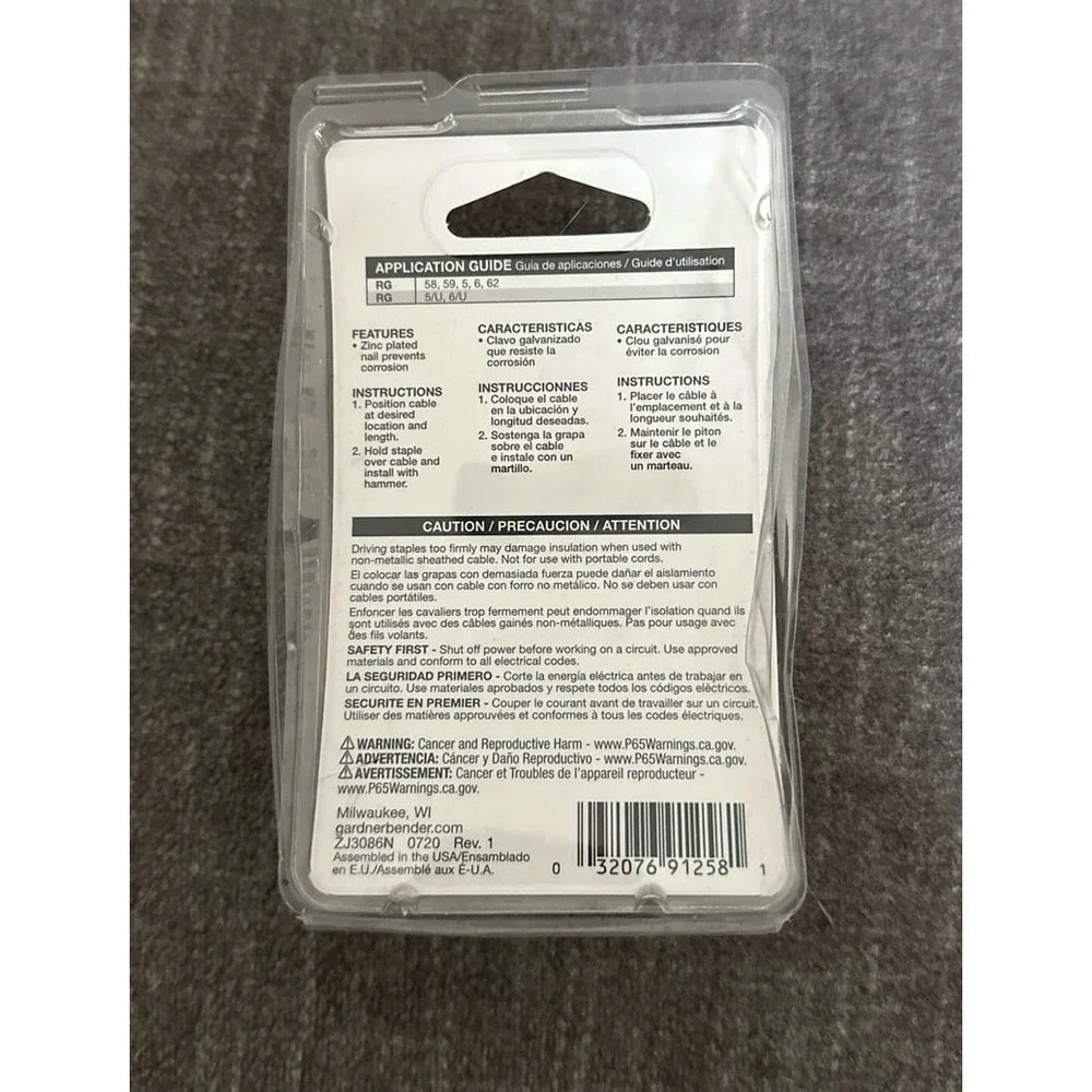 Gardner Bender 1/4-in Plastic Cable Staple 25 -Pack New